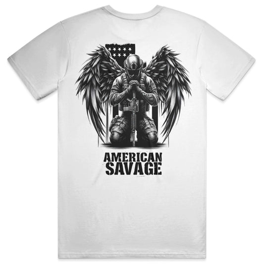 AMERICAN SAVAGE ANGEL OF WAR T-SHIRT